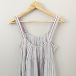Marine layer | Mint Pink White Leila Stripe Double Cloth Tiered Minidress | XS Photo 6