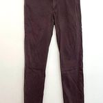 AG Adriano Goldschmied Brushed Sateen Stilt Cigarette Leg Plum Brown Skinny Jean Photo 0