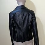 Buttons Women’s  Leather Jacket Photo 2