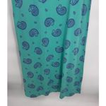 Vintage Zip Code Maxi Dress Womens Large Green Cotton Seashell Print‎ Collared Photo 9