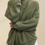 Aerie  Big Chill Textured Crew Sweatshirt Photo 0