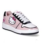 Hello Kitty Women’s Pink, White, And Black Casual Court Sneakers Size 8 Photo 0