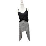 New Burberry Black and White Gingham Asymmetric Handkerchief Hem Skirt, size 4 Photo 5