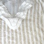 Hem & Thread Womens Striped Top Blouse V Neck Ruffle Cap Sleeve Tie Beige Small Photo 4