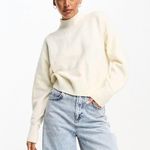 & Other Stories Cream Mohair Wool Mock Neck Soft Knit Women’s Sweater XS Photo 1