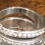 Sterling Silver Modern Multiple Textures Wrap Ring Sz 8 Photo 8