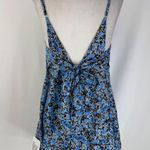 Topshop New Floral Print Tie Back V-Neck Romper Blue Multi Size 4 Photo 14