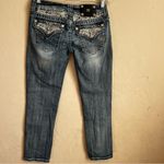 Miss Me  JE5865P Denim Thick Stitch Flap Pockets Capris Photo 8