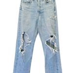 AGOLDE  90s Midrise Straight Jeans in Fall Out Distressed Wash Women’s Size 26 Photo 1