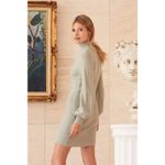 Lulus  Thankful Thoughts Sage Green Cable Knit Sweater Dress XL NWT Photo 3