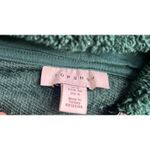 Topshop  Green Fuzzy Sherpa Hoodie‎ Crop Pullover Drawstring Sweatshirt US 4 Photo 1