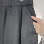 Caslon  Linen Blend High Waist‎ Wide Leg Pants Black XXL Pull-On Sustainable EUC Photo 7