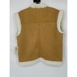 TUCKERNUCK Hyacinth House Tan Faux Suede Shearling Crosby Vest M Boho Western Brown Size M Photo 4