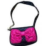 Betsey Johnson Black Quilted Bow Purse Photo 1