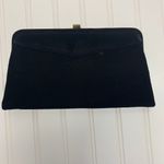 Vintage Black Velvet Evening Bag Gold Serpentine Chain Handle Photo 5