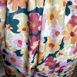 SheIn  Sleeveless Floral Halter Tie Neck Open Back Romper Orange Pink Size 6 Photo 6