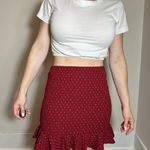 Free People  Mini Skirt Flounce Ruffle Hem Size Medium Photo 0