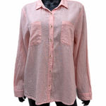 Sonoma Goods for Life Pink Linen Blend Button Up Shirt XL Lightweight Casual Photo 0