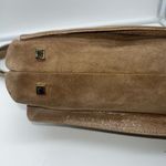 Vince Camuto  Metallic Taupe Leather Multi‎ Compartment Convertible Shoulder Bag Photo 9