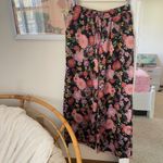 Boutique &Merci Floral Satin Wide Leg Retro 70s Pants Photo 1