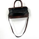 Brahmin Alligator Croc Black Leather Double Handle Bag with Crossbody Strap Photo 2
