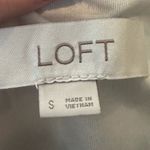 Loft  Black and White Striped Crochet V-Neck Top Size Small Photo 2