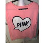PINK - Victoria's Secret Pink Vs Limited Edition Cartoon Sweatshirt M sequin heart spring boho casual Photo 0