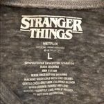 Netflix Stranger Things Gray Short Sleeve Graphic Tee Size Large Juniors Photo 2