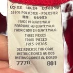 Leslie Fay  Vintage Women Red Blazer Suit Jacket Black Trim Petite Size 22 Photo 13