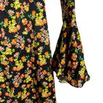Caroline Constas Allonia Black Floral Print Long Sleeve Trumpet Gown Size XS Photo 9