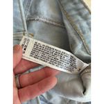 Forever 21 Light Blue Distressed Denim Mini Skirt With Frayed Hem & Pockets Size Photo 5