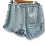 Aerie  Chambray Blue Elasticized Waist High‎ Rise Shorts Sz M Photo 1
