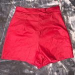 Windsor Red High Waist Shorts Photo 0