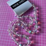 Nine West necklaces crystal clear transparent beads shiny 17” inches Photo 2