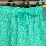 Lauren James  Mint Green Print Shorts Womens Medium Elastic Drawstring Photo 3