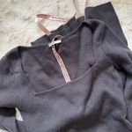 House Of CB Cashmere Knit Maxi Sweater Dress S - Charcoal Grey Photo 4