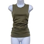 n:philanthropy Revolve  Buenos Tank Top Olive Green Ruched Side Crewneck XS NWT Photo 2
