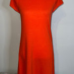 100% Wool Benetton Orange Short Sleeve Knit Dress S Photo 0