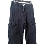 ZARA  Pants Women Black Cotton Cargo Pants Streetwear SZ 2 26X31 Photo 4