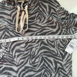LA LA LAND CREATIVE CO Nordstrom Gray Zebra Print Hoodie Cropped Size Small NEW Photo 6