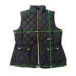 st. john's bay St. John’s Bay Quilted Black Puffer Vest with Gold Zip & Pockets Size M Photo 13