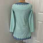 Cabana Life Nautical Stripe Embroidered Tunic Cover Up Size XS Photo 2