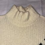 Urban Outfitters  Gemini Cream Striped Sleeve Turtleneck chunky‎ knit Sweater Photo 3