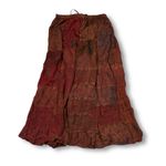 Vintage Creative Clothing Maroon Dark Red Patchwork Skirt Size Medium Photo 1