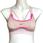 Nike  Dri Fit Racerback Strappy Sports Bra Removeable Pads Pink Small Photo 0