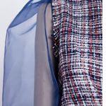 ZARA NWOT ORGANZA AND TWEED Plaid TOP Blouse Photo 8