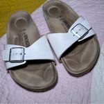 Birkenstock  White‎ Madrid Slide Sandals with Buckle Sz 39 Photo 0