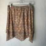 Wrap Around by Wrapper Y2k Skirt XL Paisley Boho Handkerchief Hem Made in USA Brown Photo 5