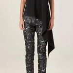 Balenciaga Mid-Rise Skinny Leg Jeans Abstract Print Sz 42 Photo 0
