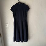 Bucolique Navy Eyelet Shirt Dress US M (JP‎ 11) Button Front Cottagecore Blue Size M Photo 6